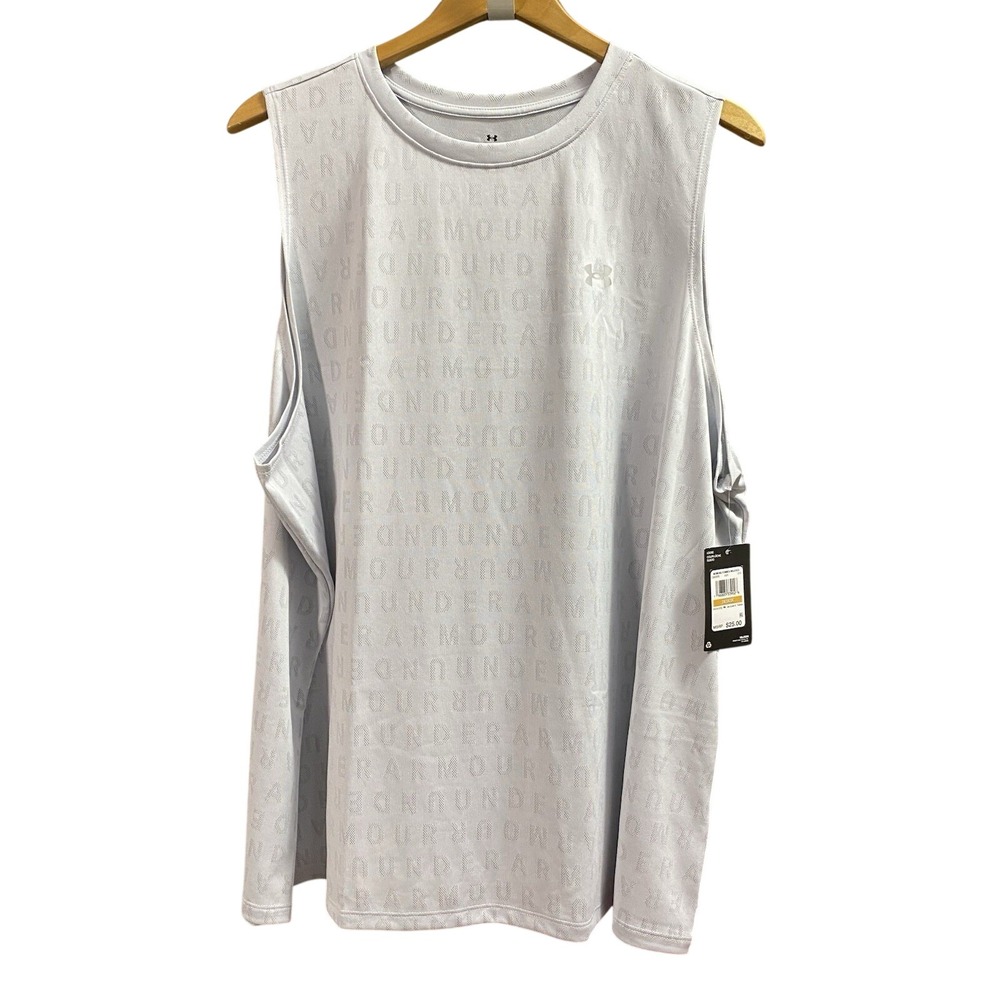 Under Armour Womens Velocity WM Jacquard Tank Top Halo Gray 3X 1383695-014 NEW